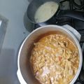 El cooksnap de Andrea Granero cuando hizo Strogonoff de cerdo con arroz y ensalada.