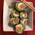 El cooksnap de COYOTE cuando hizo Makis de salmón y aguacate.