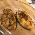 El cooksnap de Marvi cuando hizo Berenjenas rellenas de pollo y gambas.