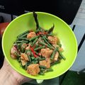 Cooksnap dari Dini Muldiani S untuk resep Tumis pedas oncom kacang panjang