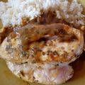 El cooksnap de AtriciaTorres cuando hizo Pechuga de Pollo al Limón y orégano, con papas en crema de leche con ajo porro y pimienta roja.