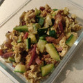 El cooksnap de Eva cuando hizo Calabacín con huevo y bacon al orégano.