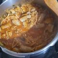 El cooksnap de Elisa Perez cuando hizo Fideos a la cazuela con costilla y salchichas🐷.
