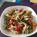 El cooksnap de Soraya Mateos cuando hizo Pasta con espárragos verdes y guindilla .