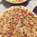 El cooksnap de Clara Isabel Rioso cuando hizo Pissaladiere de cebolla y aceitunas.