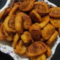 Mukta Shukla 's cooksnap of when they made Bhakerwadi.