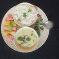 Rekha Vora's cooksnap of when they made સફેદ પુલાવ કઢી (White Pulao Kadhi Recipe In Gujarati).