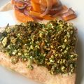 El cooksnap de Irene-Guirao cuando hizo Salmón con crujiente de almendras.