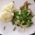 El cooksnap de Yexi Navarro cuando hizo Filet de merluza con crema al roquefort.