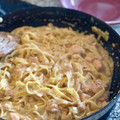El cooksnap de Sara PA cuando hizo Espaguetis con salmón y salsa de queso batido.
