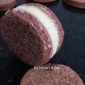 El cooksnap de Esteban Alba cuando hizo Alfajor Red velvet.