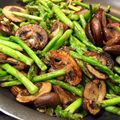 x's cooksnap of when they made Sauteed mushrooms and asparagus.
