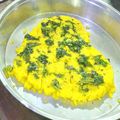 Rubina Dodhia's cooksnap of when they made Khamman dhokla.