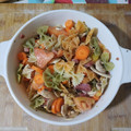 El cooksnap de Cris cuando hizo Pasta fría con champiñones, jamón y nueces .