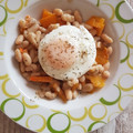 El cooksnap de Aida Cocina cuando hizo Alubias salteadas con calabaza al tomillo y huevo poché.