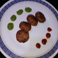 Dipika Bhalla का कुकस्नैप जब उन्होंने सूजी आलू के हार्ट बाइटस (Heart bites of semolina potato) बनाया था।