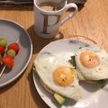 El cooksnap de Pao Garcia Casadiego cuando hizo Tostadas de maíz 🌽, huevos 🍳 y salmón ahumado 🐟.