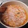 El cooksnap de Mechy Monzón cuando hizo Soyo (Caldo de carne).