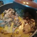 El cooksnap de Cecilia Degiustti cuando hizo Pollo al verdeo y champiñones.