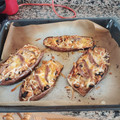 El cooksnap de Lola cuando hizo 🍆Berenjenas a la siciliana; rellenas de atún 🐟y anchoa🎣.
