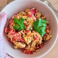 El cooksnap de Mate Amargo 🧉🍪 cuando hizo Desayuno delicioso! Huevos revueltos con tomate 🍅🍳.