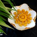 کوک اسنپ سارا بعد از امتحان کردن حلوای نارگیلی قالبی.