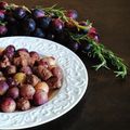 il Francesca Diomede quando ha preparato Salsiccie al vino rosso e uva