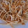Farzana Memon 's cooksnap of when they made Spaghetti.