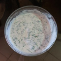 El cooksnap de Felipe Leal cuando hizo Salsa salada de yogur y cilantro.