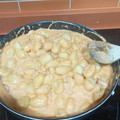 El cooksnap de Almudena Collado cuando hizo Ñoquis de patatas con salsa de bacon.