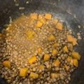 El cooksnap de Andrea Baena cuando hizo Guiso de lentejas sin carne.