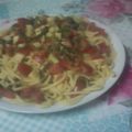 El cooksnap de Mariana cuando hizo Fideos tirabuzones a la caprese.