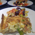 El cooksnap de Becky cuando hizo Quiche de pavo y esparragos.
