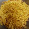 Akanksha Pulkit का कुकस्नैप जब उन्होंने बेसन के सेव (Besan ke sev recipe in hindi) बनाया था।