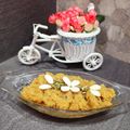 Isha mathur का कुकस्नैप जब उन्होंने मूंग दाल बादाम का हलवा (Moong Dal badam ka halwa recipe in hindi) बनाया था।