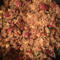 El cooksnap de Mane cocina cuando hizo Arroz Chaufa con Salchichas.
