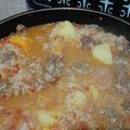El cooksnap de Gimenita Cabral cuando hizo Guiso de arroz con carne.