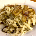 El cooksnap de Scar cuando hizo Risotto de berenjena.