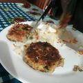 El cooksnap de Jennifer delgado cuando hizo Hamburguesas de jurel y verduras.