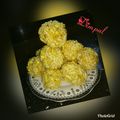 Dimpal Patel's cooksnap of when they made Gur Murmura Laddoo/Jaggery -Puffed Rice Balls.