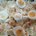 El cooksnap de Sandra cuando hizo Ensalada de patatas, huevo, langostinos cocidos y surimi.