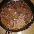 El cooksnap de German Guerci cuando hizo Hígado encebollado al vino tinto.