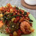 Cooksnap dari thaitea untuk resep Balado udang kentang kacang panjang alal nen tusai