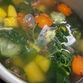 Cooksnap dari Dapurmamayori🌻 untuk resep 42. SAYUR BENING KEMANGI (BAYAM & LABU)