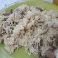 El cooksnap de Eva Española cuando hizo Arroz con hongos.