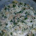 El cooksnap de Mony G cuando hizo Salsa de crema y verdeo con champiñones.