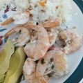 El cooksnap de Cecilia López cuando hizo Camarones gremolata.