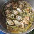 El cooksnap de Javi Munoz cuando hizo Chipirones frescos rellenos en salsa de cebolla y tikka curry.