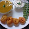 Monika gupta 's cooksnap of when they made Sambhar Vada.