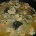 El cooksnap de ANGELICA INTRIAGO cuando hizo Bacalao guisado con langostinos, ajetes y jamón.